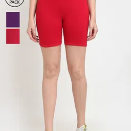 GRACIT Women Pack of 3 Cycling Sports Shorts-picture-38