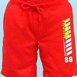 NUSYL Boys Mid-Rise Typography Printed Casual Cotton Shorts-picture-23