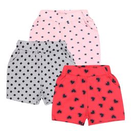 FASLA Girls Pack Of 3 Conversational Printed Pure Cotton Shorts-image-0