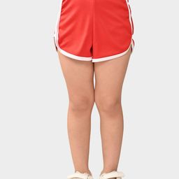 BONKIDS Girls Red Loose Fit Low-Rise Sports Shorts-picture-40