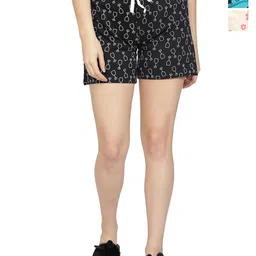 CLUB A9 Women Pack Of 3 Floral Printed Cotton Running Shorts-picture-11