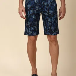 Allen Solly Men Floral Printed Slim Fit Mid-Rise Cotton Shorts-picture-39