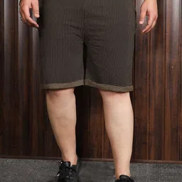 bigbanana Men Mid Rise Regular Fit Self Design Plus Size Regular Shorts-picture-37
