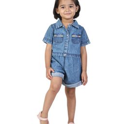 Budding Bees Girls Cotton Shirt With Shorts-picture-0