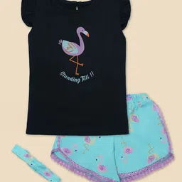 Nino Togs Girls Printed Top with Shorts-image-61