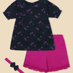Nino Togs Girls Printed Top with Shorts-image-90