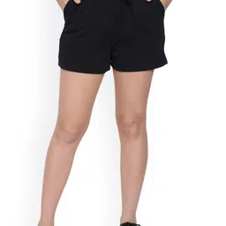 UnaOne Women Black Yoga Shorts-picture-17