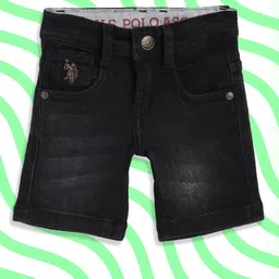 U.S. Polo Assn. Kids Boys Black Denim Shorts-picture-23