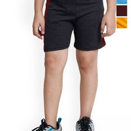 BAESD Boys Pack Of 4 High Rise Pure Cotton Shorts-picture-36
