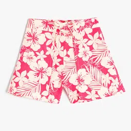 Koton Girls Floral Printed Mid-Rise Regular Shorts-picture-56