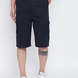 Hypernation Men Mid Rise Pure Cotton Cargo Shorts-picture-47