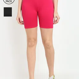 Jinfo Women Pack of 2 Cycling Sports Shorts-image-61