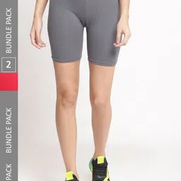 GRACIT Women Pack Of 2 Cycling Sports Shorts-picture-21