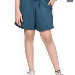 BAESD Girls Pack Of 2 Colourblocked High-Rise Cotton Shorts-picture-22