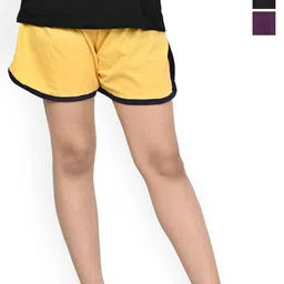 BAESD Girls Pack Of 3 High-Rise Above Knee Pure Cotton Hot Pants-picture-25