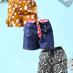 Cutiekins Girls Floral Printed High-Rise Shorts-picture-23