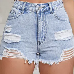 StyleCast Women Washed Denim Technology Shorts-picture-12