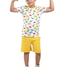 Clothe Funn Boys Conversational Printed T-shirt With Shorts-picture-29