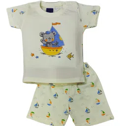 BAESD Infants Printed Pure Cotton T-shirt With Shorts-image-8