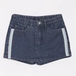Allen Solly Junior Girls Regular Fit Mid-Rise Denim Shorts-picture-24