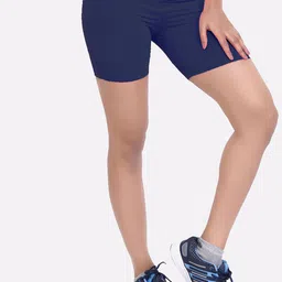 laasa  sports LAASA SPORTS Women Navy Blue Skinny Fit Training or Gym Sports Shorts-picture-17