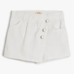 Koton Girls Cotton Above Knee Mid-Rise Shorts-picture-31