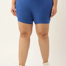 theRebelinme Women Relaxed Fit High-Rise Plus Size Hot Pants Shorts-image-23