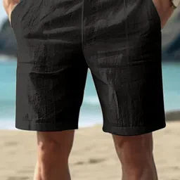 StyleCast x Revolte Men High-Rise Linen Shorts-picture-31