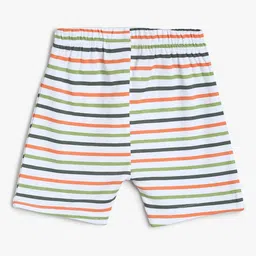 MINI KLUB Infant Boys Multicoloured Striped Cotton Regular Shorts image 2