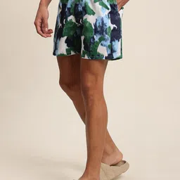 Bene Kleed Men Mid-Rise Abstract Printed Cotton Slim Fit Shorts image 3