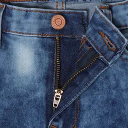 Allen Solly Junior Boys Washed Mid Rise Cotton Denim Shorts image 3