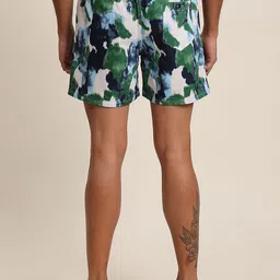 Bene Kleed Men Mid-Rise Abstract Printed Cotton Slim Fit Shorts image 4