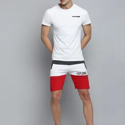 SHOWOFF Men Regular Fit Colourblocked Shorts image 2