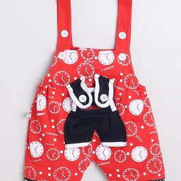 FOURFOLDS Infants Boys Printed Cotton Dungaree image 2