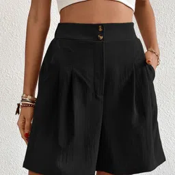 KPOP Women Regular Fit High-Rise Shorts image 2