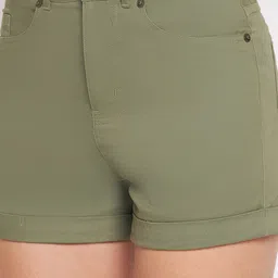 Hypernation Women  Skinny Fit High-Rise Shorts image 5