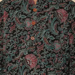 KISAH Boys Floral Printed Mandarin Collar Kurta with Dhoti Pants image 3