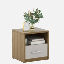 spacewood Kosmo Pearl Bedside Table in Ceramic High Gloss Finish image 3