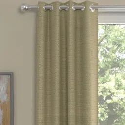Green Polyester Solid 5 Ft Semisheer Eyelet 2 Window Curtains By Rosarahome image 2