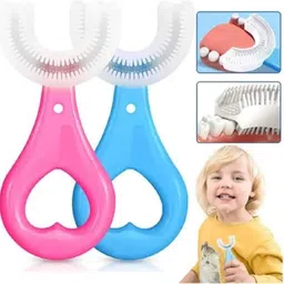 DIVYAUNIQUES Silicone U-Shaped Baby Toothbrush with Nail Grooming Tool Electric Toothbrush-image-63
