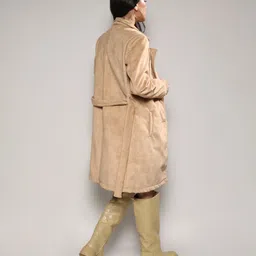 campus sutra Suede Solid Coat For Women image 2
