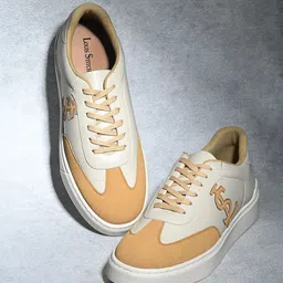 louis stitch Men's Beige and Tan Sneaker, Casual Lightweight Lace-Up Sneakers, UK-10 Sneakers For Men-picture-18