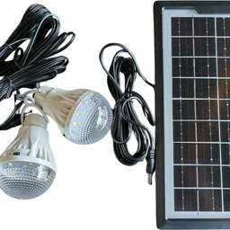 smuf AK-1751 Portable Solar Inverter + 3 Bulb + LED Lamp + Mobile Charging 8 hrs Flood Lamp Emergency Light image 4