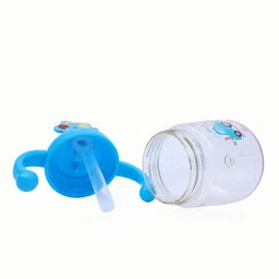 the little bunny hop in style Baby Sipper Cup with Handles and Straw – Spill-Proof– Easy Grip, BPA-Free image 2