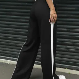 dockstreet Women Solid Black Track Pants-picture-27