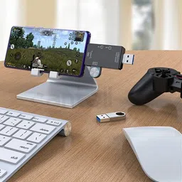 Foxne Point 6-in-1 OTG Card Reader with USB Type-C, USB 3.0 & Micro USB – Portable Card Reader image 3