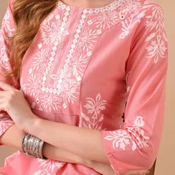 kjfab Women Pure Cotton Kurta Pant Set image 5