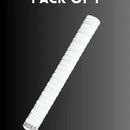 aoko (PACK OF 1) Premium Plain White Cricket Bat Grip Ultra Tacky image 2