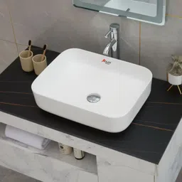 clayplus PREMIUM GRADE CERAMIC TABLE TOP WASH BASIN ( 21 * 16.5 ) Counter Top image 4