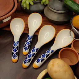creative hub Serving Spoon/Ceramic Serving Spoon Set Of 4,Cutlery Set,Spoon Set Ceramic Serving Spoon, Table Spoon, Salad Spoon, Cream Spoon, Sugar Spoon, Soup Spoon, Tea Spoon Set-picture-19